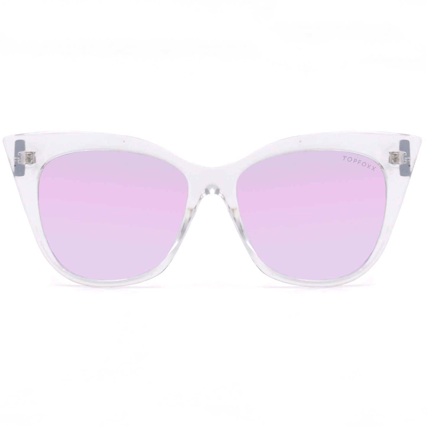 venice cateye - clear purple - prescription by topfoxx