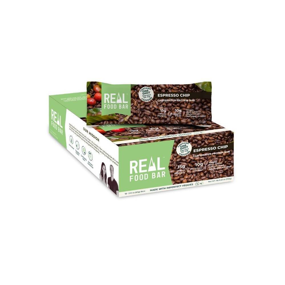 real food bar's espresso chip bars - 12-bar pack by farm2me