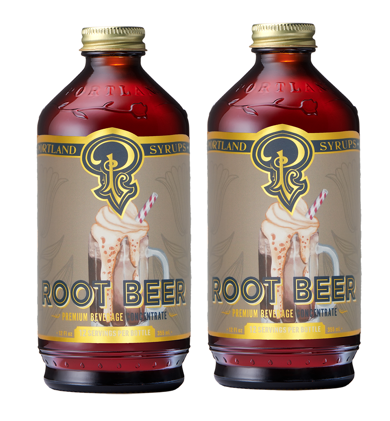 genuine root beer syrup two-pack by portland syrups