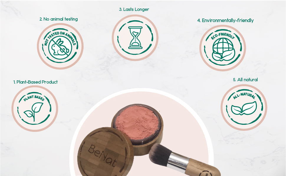 blush loose powder set by benat