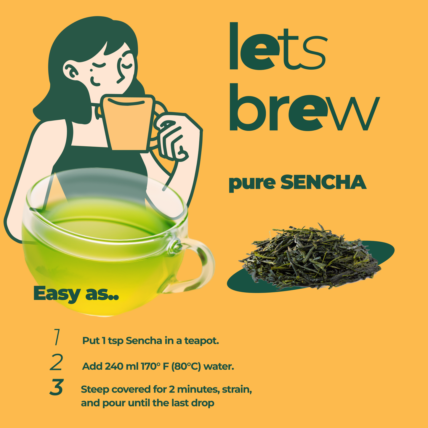 sencha loose leaf tea by aprika life