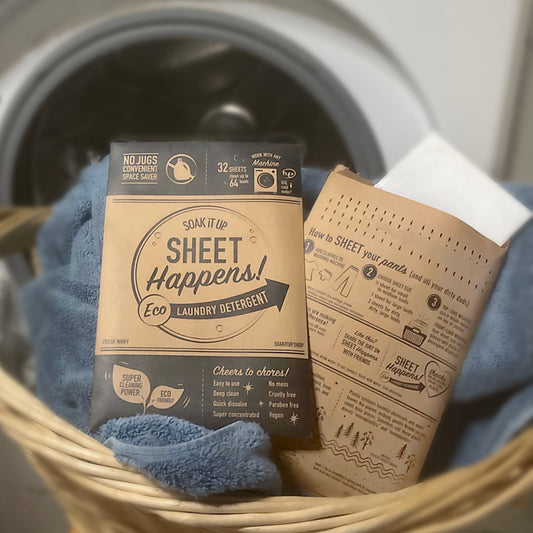 SHEET HAPPENS eco laundry detergent by Soak iT Up