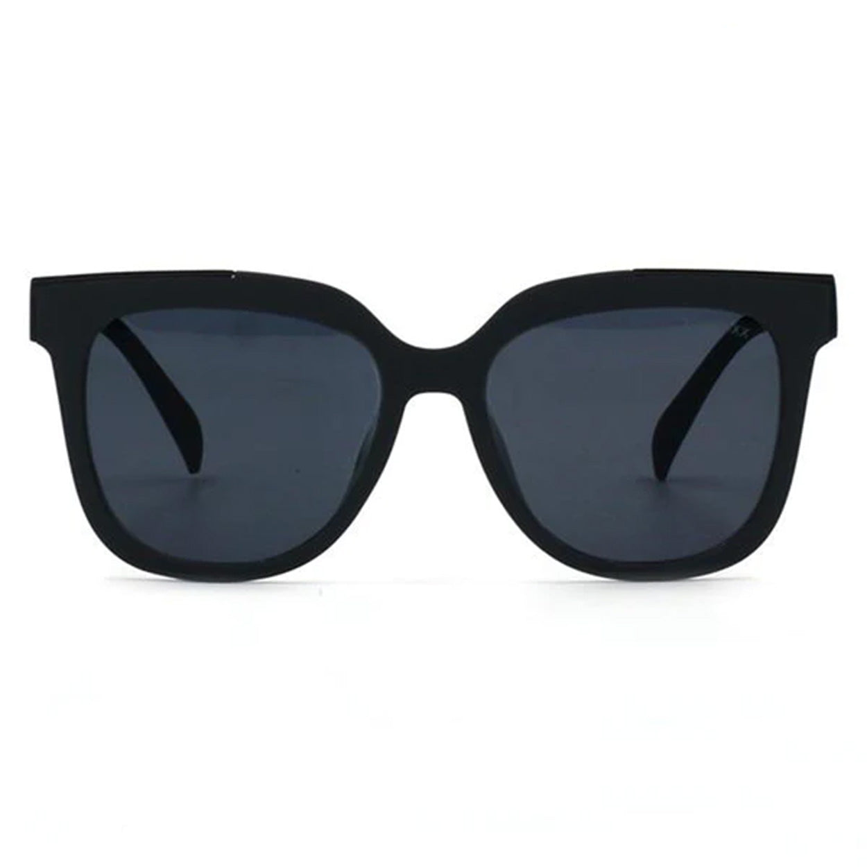 coco - sustainable black frame black lens wayfarer sunglasses by topfoxx