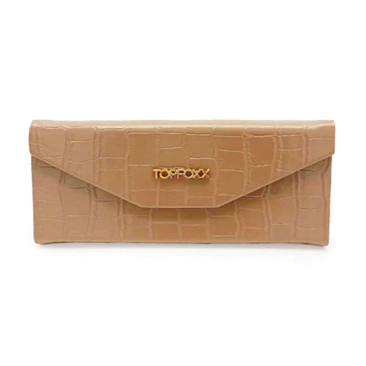 Nude Faux Croco Hard Case by TopFoxx