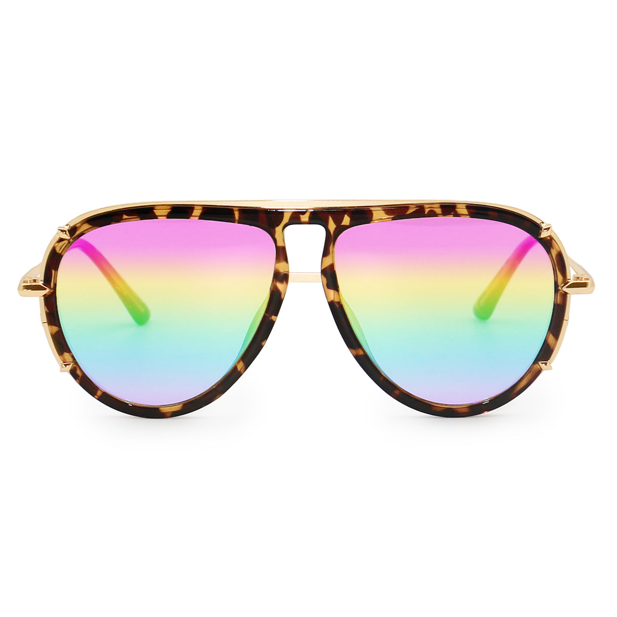 ivy luxe - pride tangle-free round aviator sunglasses by topfoxx