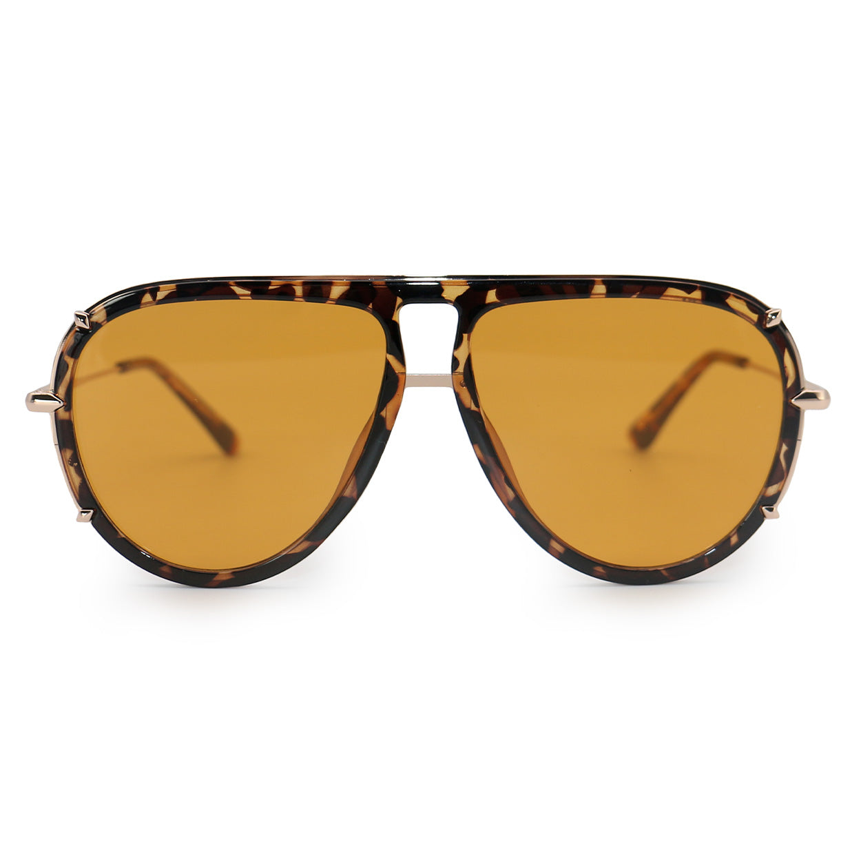 ivy luxe - yellow tangle-free round aviator sunglasses by topfoxx