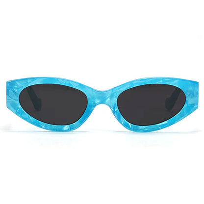 Kat x Money Moves - Blue Cateye Sunglasses by TopFoxx
