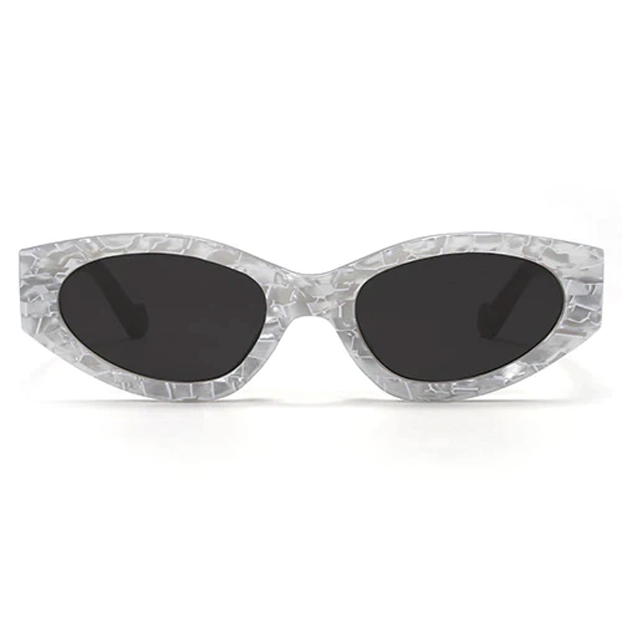 kat x money moves - silver cateye sunglasses by topfoxx