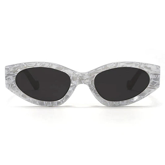 Kat x Money Moves - Silver Cateye Sunglasses by TopFoxx