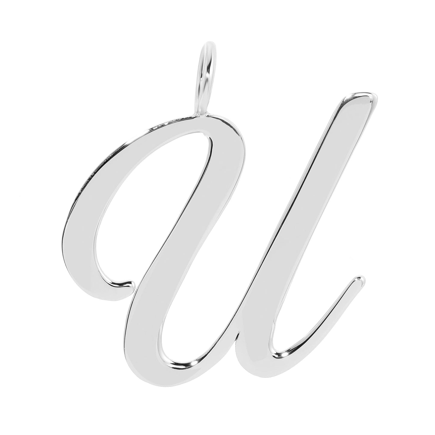 silver large letter pendants by eklexic