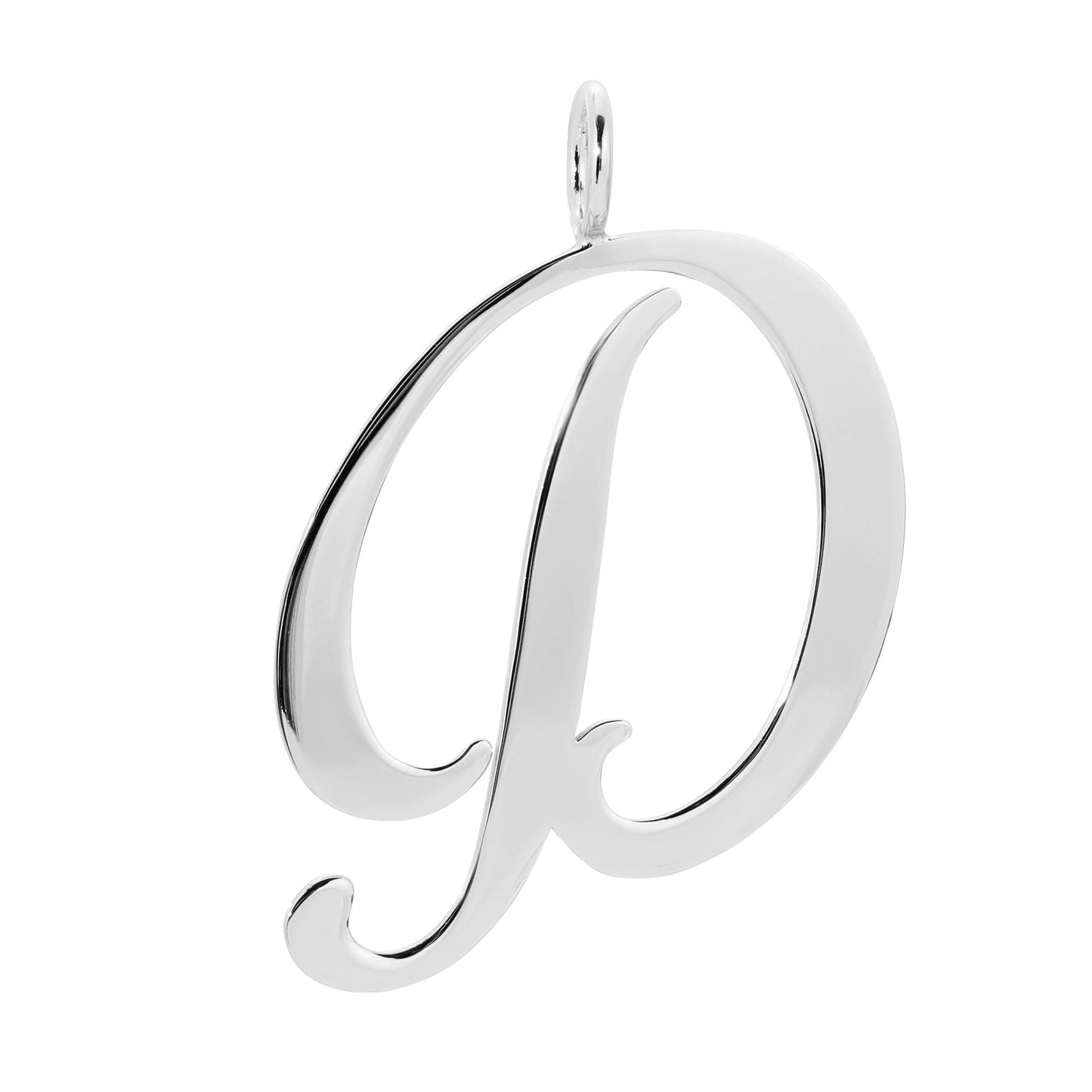 silver large letter pendants by eklexic