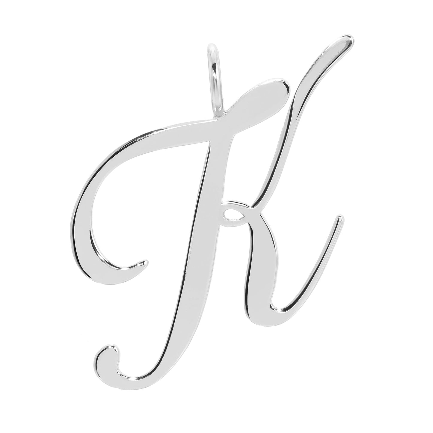 silver large letter pendants by eklexic