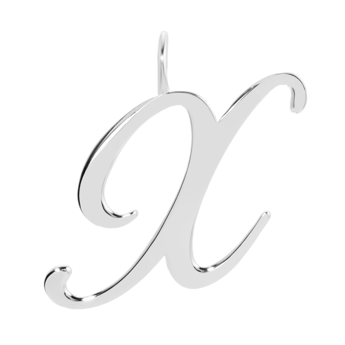 silver large letter pendants by eklexic