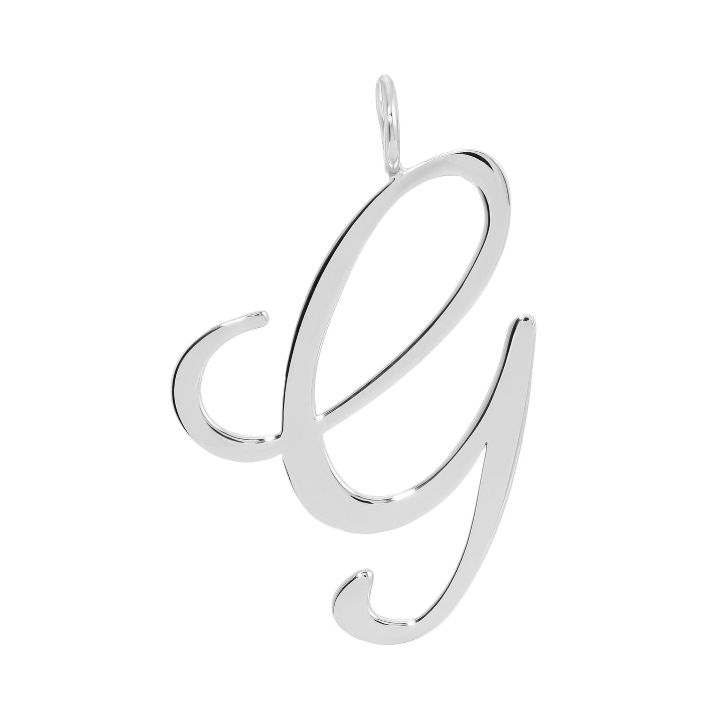 silver large letter pendants by eklexic