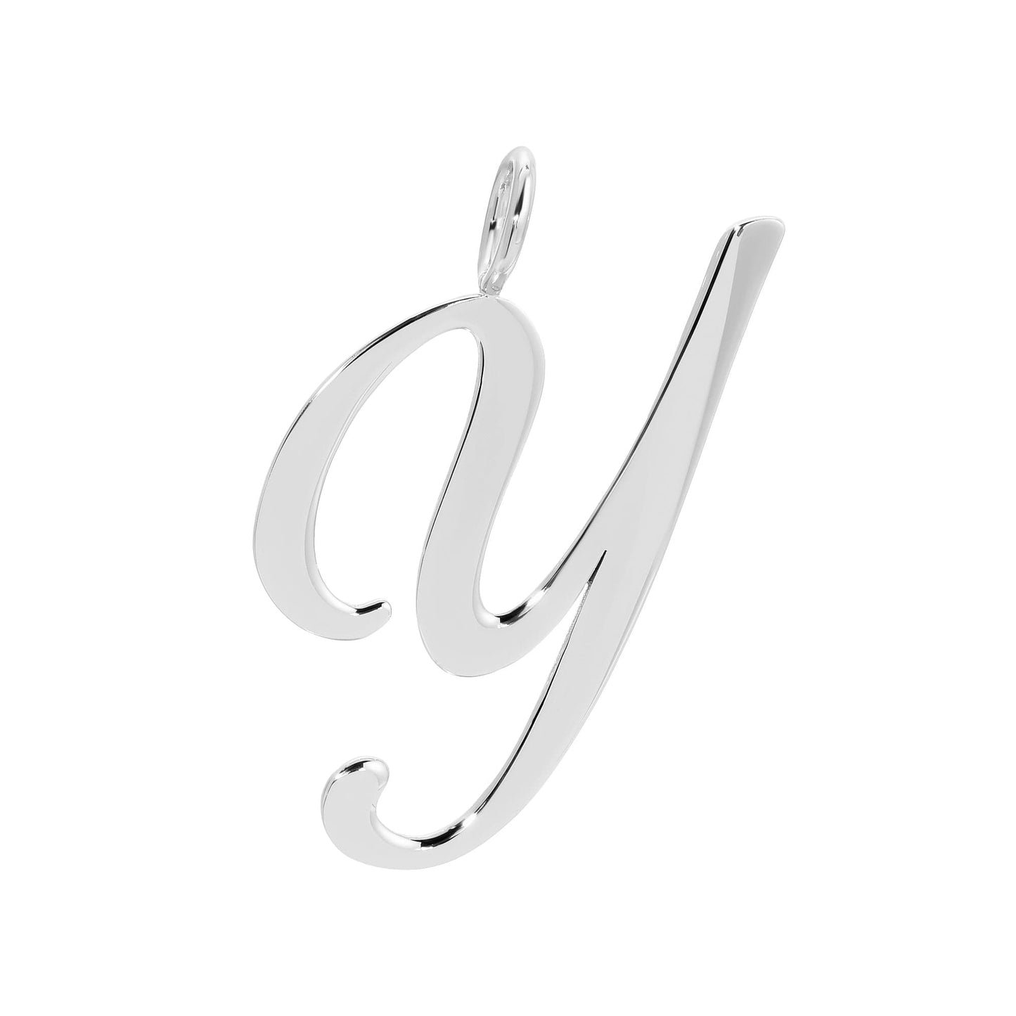 silver large letter pendants by eklexic