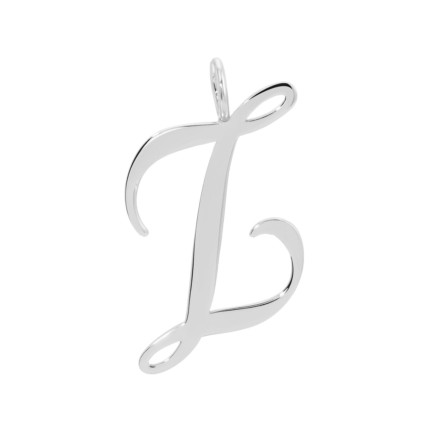 silver large letter pendants by eklexic