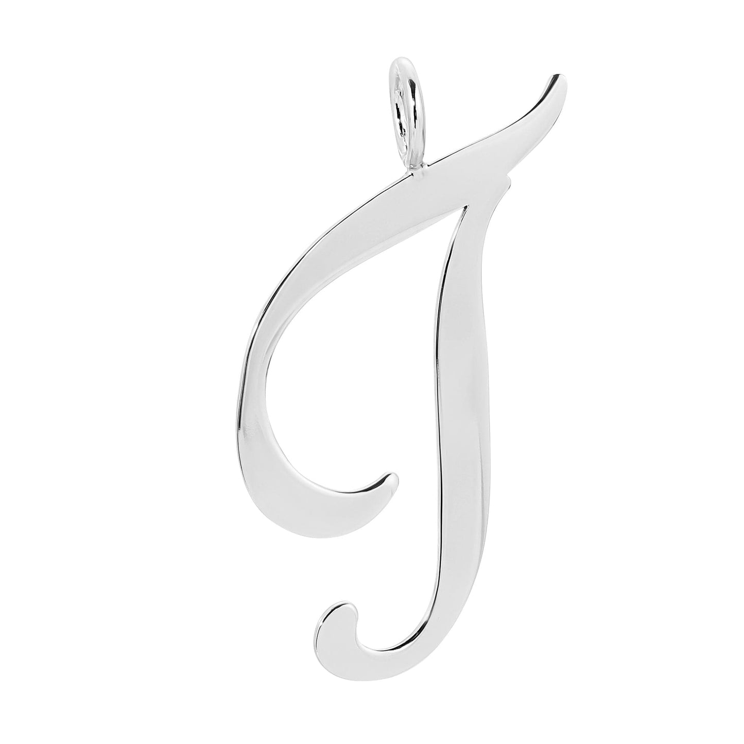 silver large letter pendants by eklexic