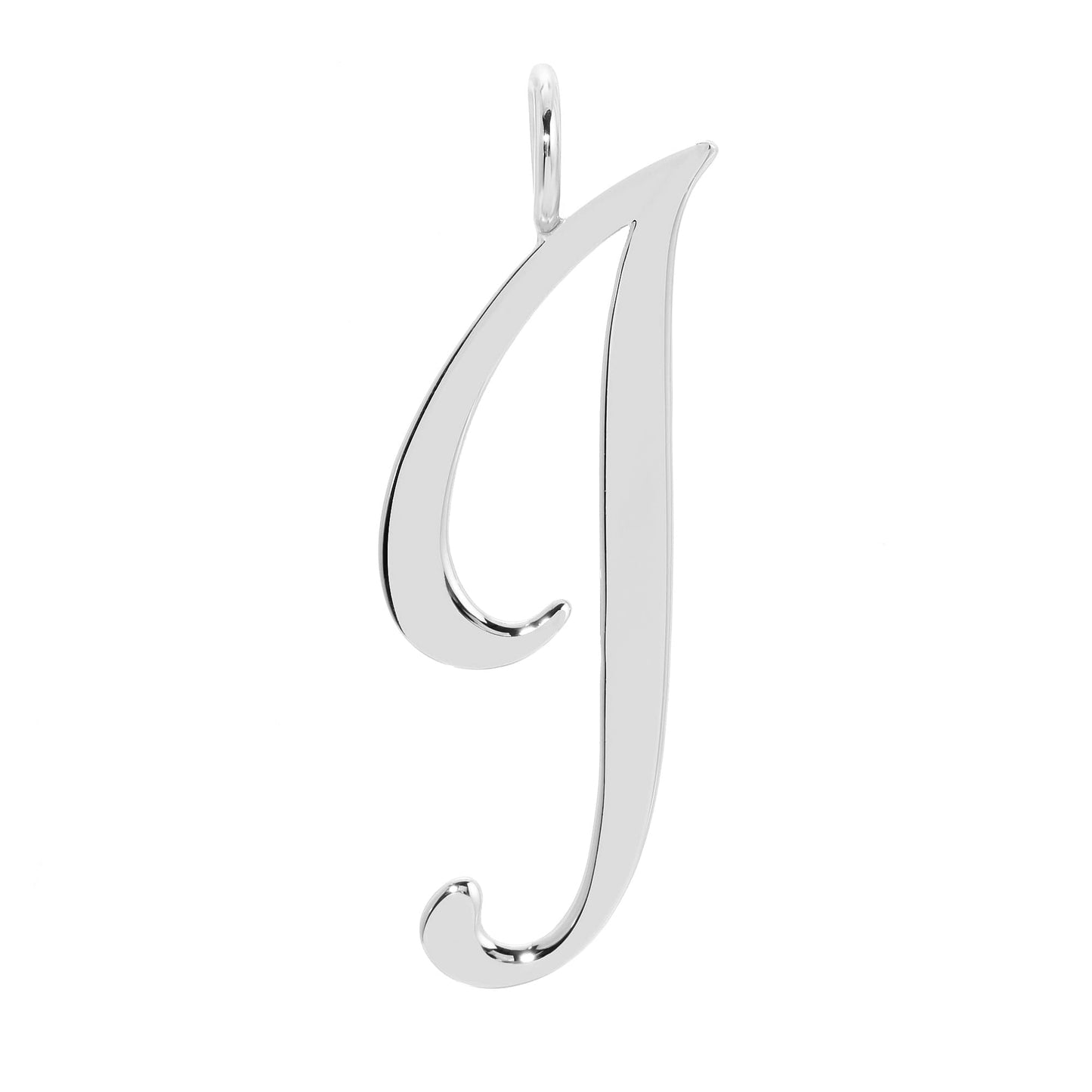 silver large letter pendants by eklexic