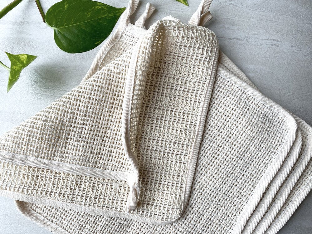 natural sisal washcloth - gentle exfoliating face and body cloth by kokoabotanics