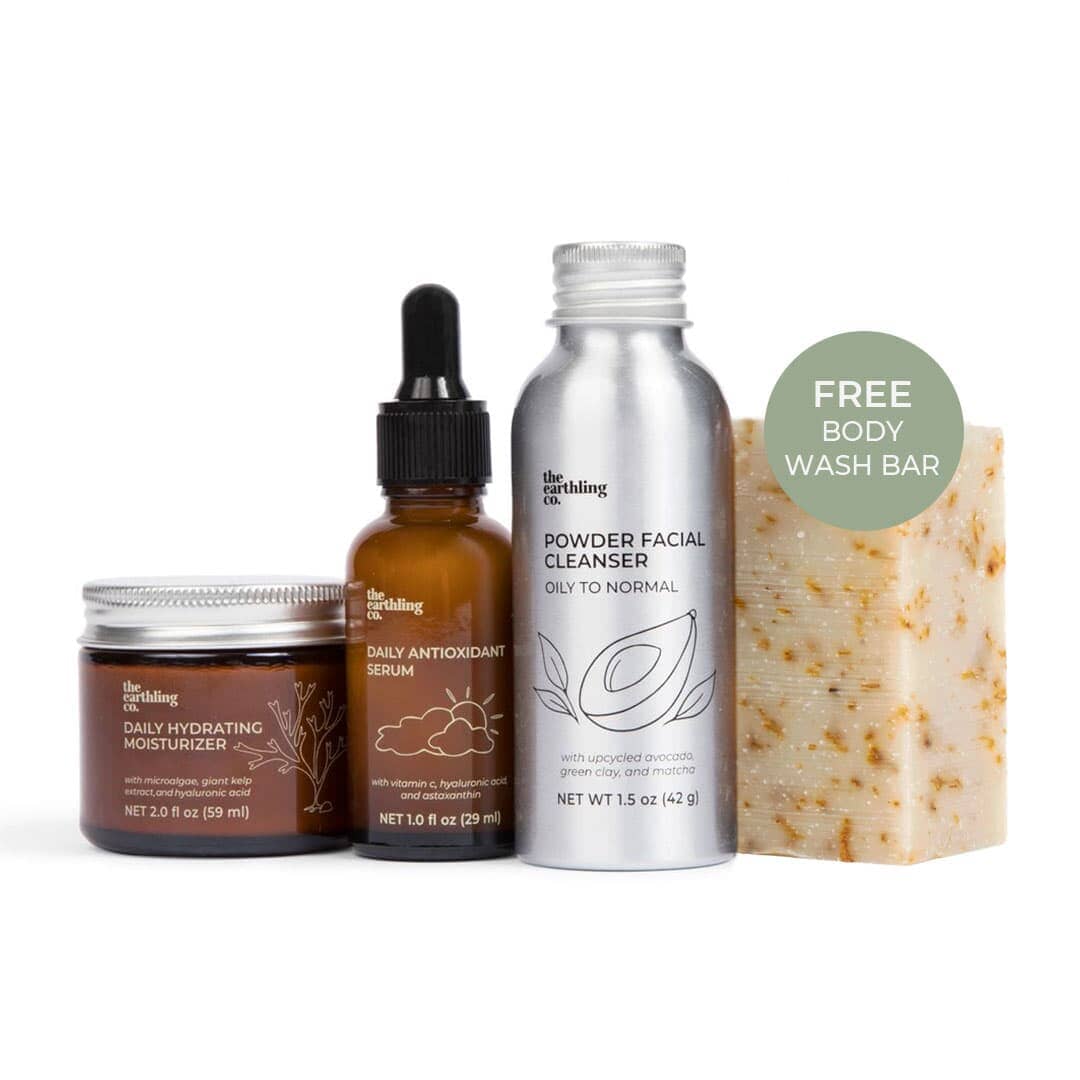 skincare discovery kit by the earthling co.