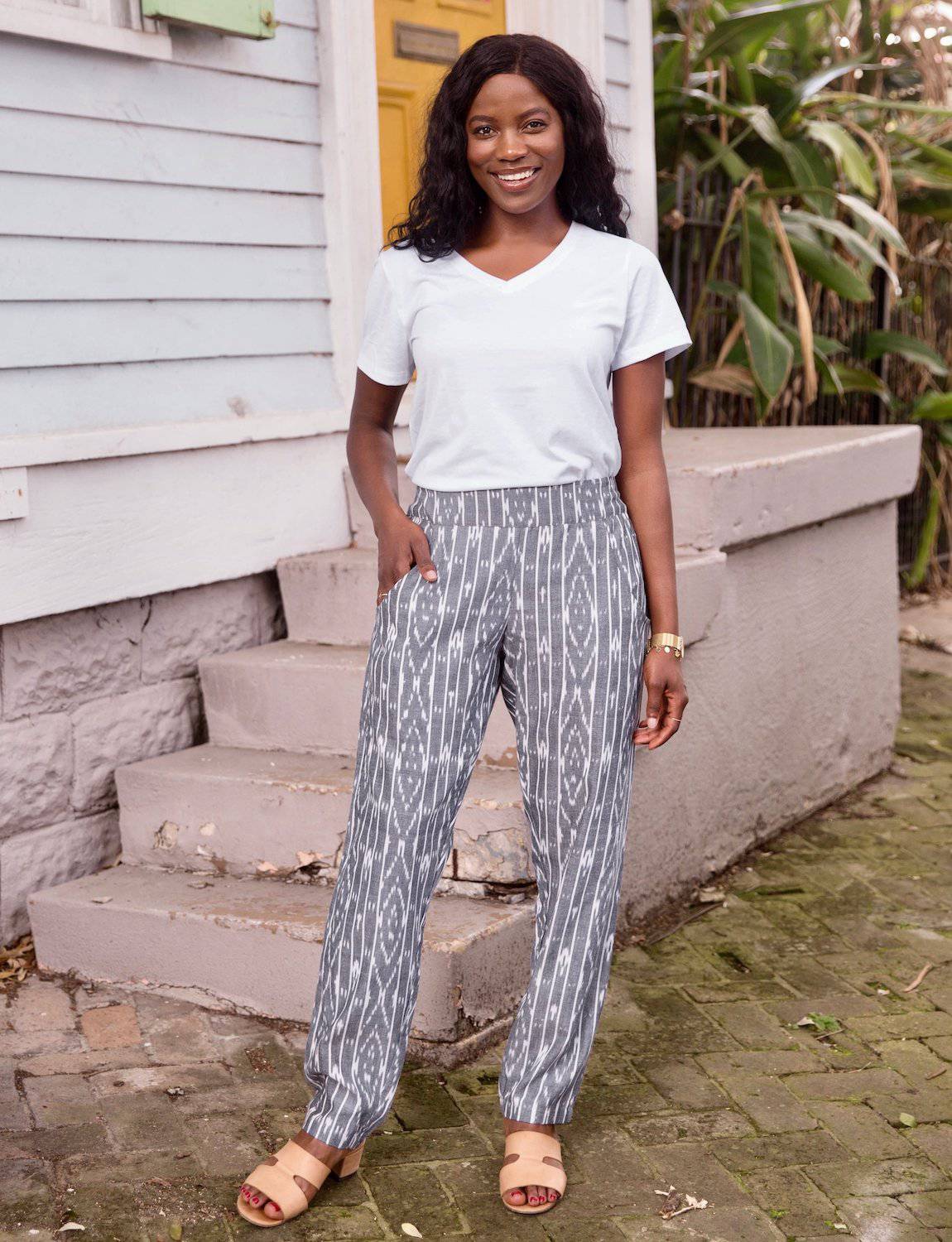 slate stripe pants by passion lilie