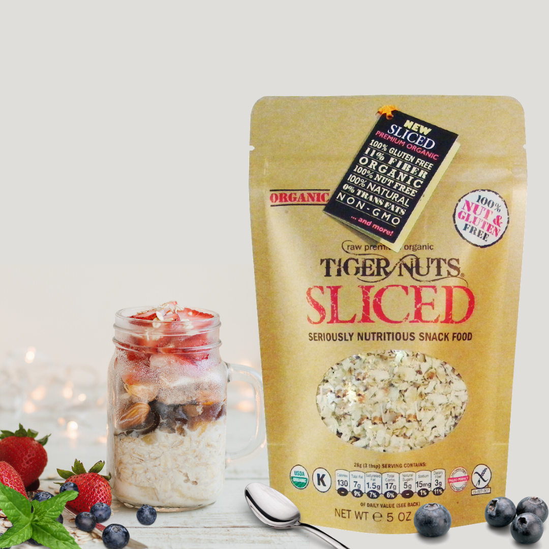 tiger nuts sliced tiger nuts in 5 oz bags - 24 bags by farm2me