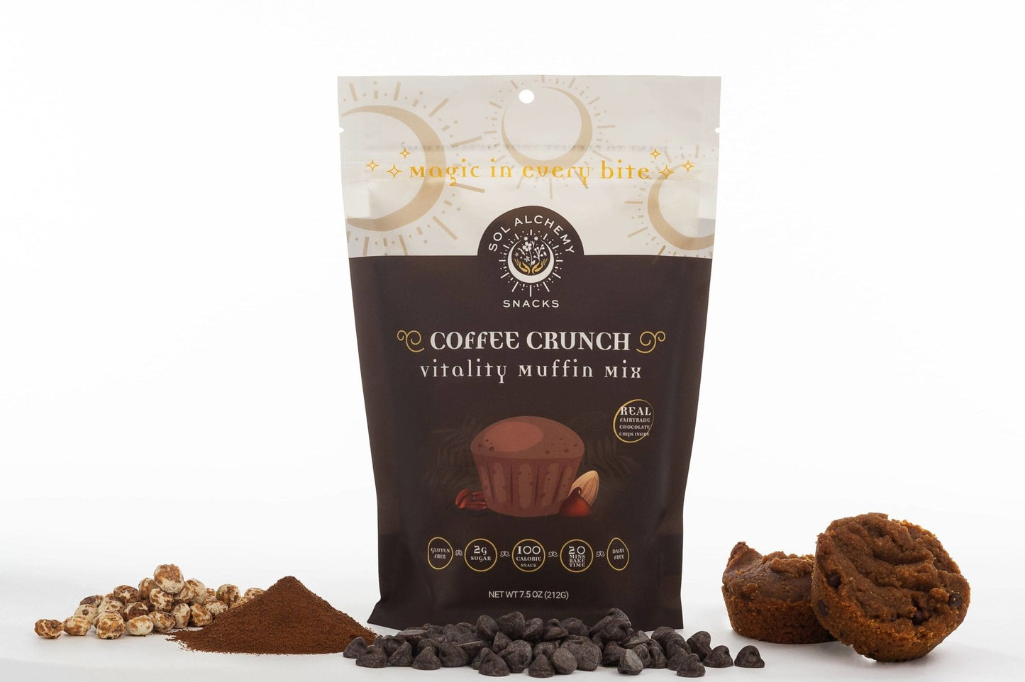 coffee crunch vitality muffin mix - 12 x 7.5 oz by farm2me