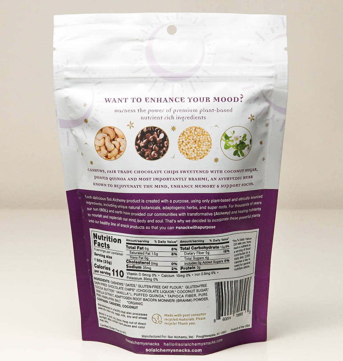 cookie dough clarity snack bites - 12 x 4.9oz by farm2me