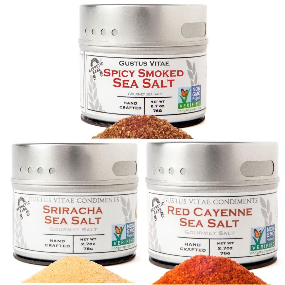 spicy salts for spring - 3 pack collection by gustus vitae