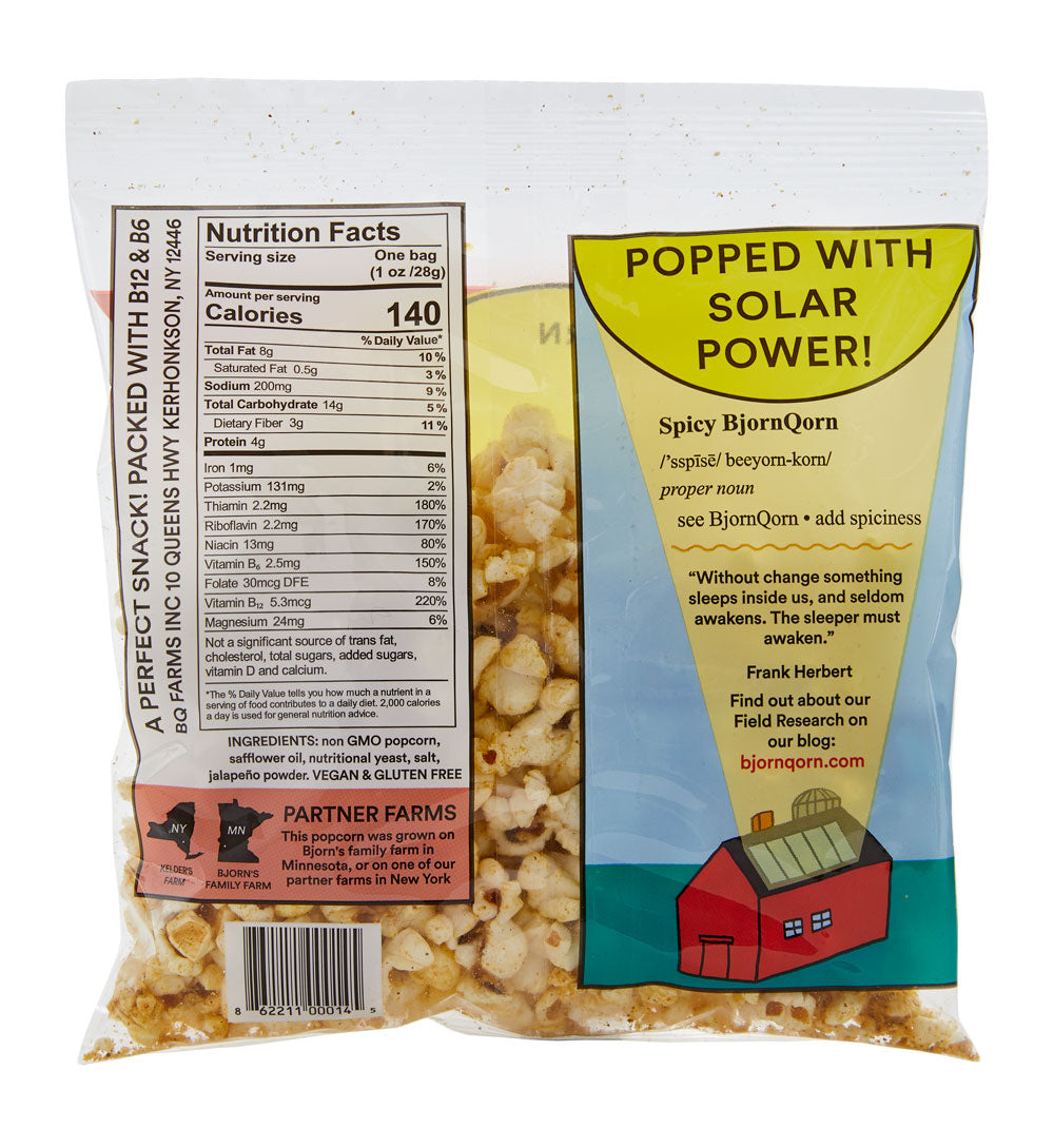 bjorn qorn mix popcorn bags -15-pack x 1oz bag by farm2me