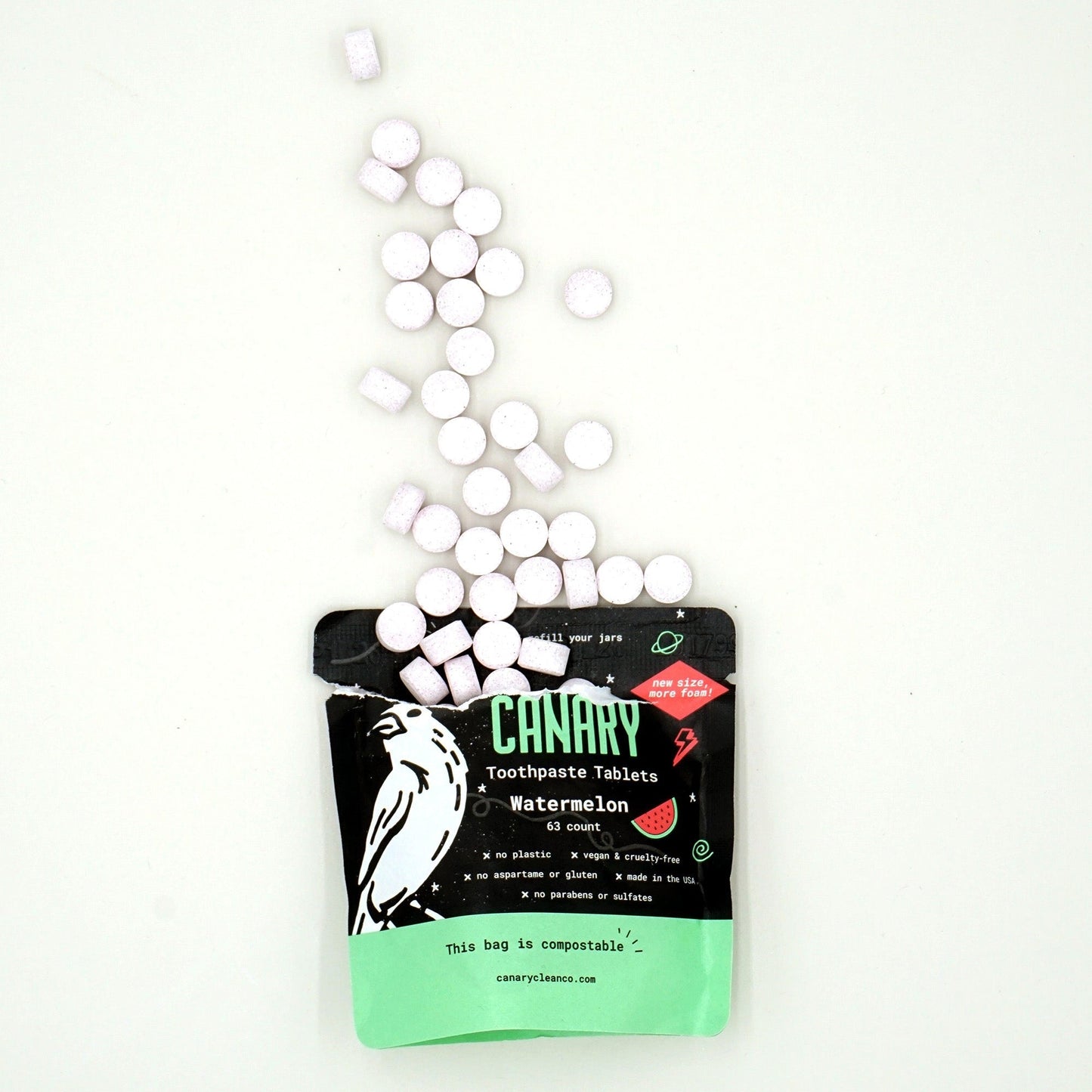 watermelon toothpaste tablets - new & improved! by canary