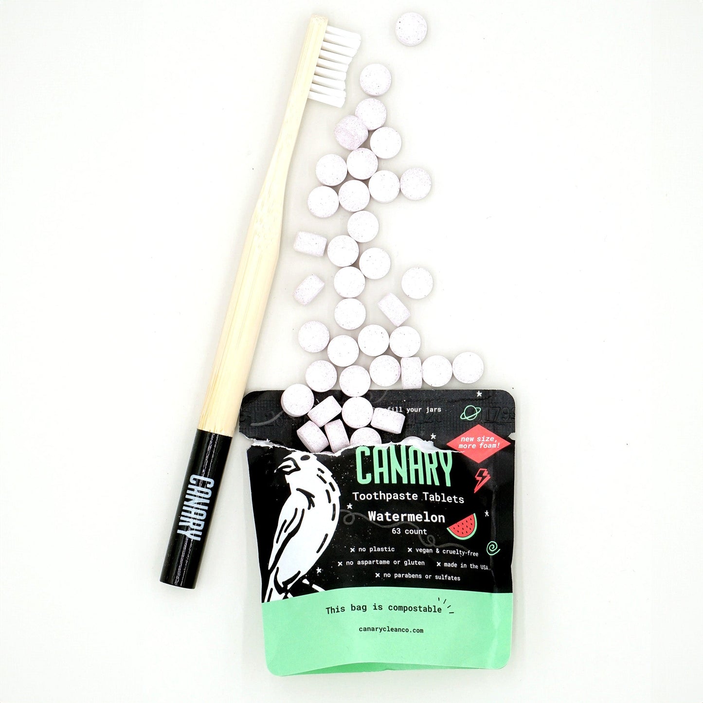 watermelon toothpaste tablets - new & improved! by canary