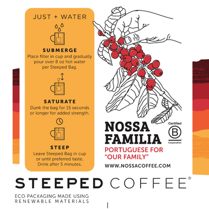 Steeped Single Serve - Teodoro's Italian Roast by Nossa Familia Coffee