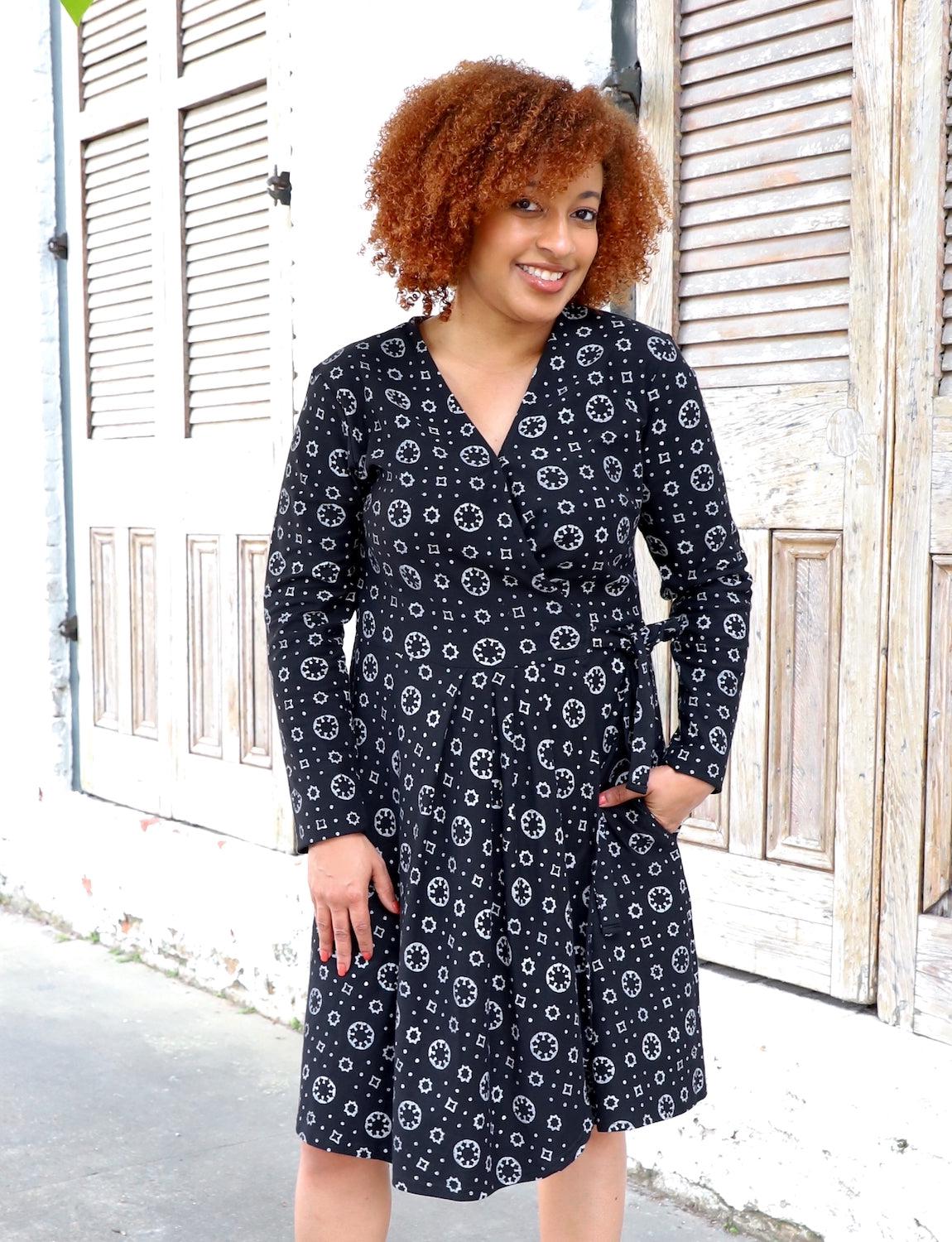 stella organic wrap dress by passion lilie