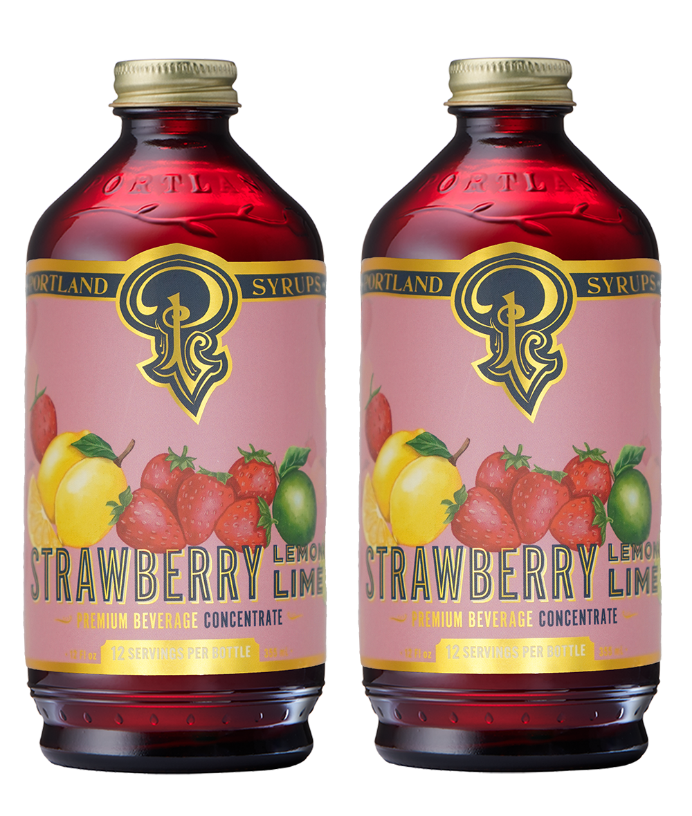 strawberry lemon-lime syrup two-pack by portland syrups