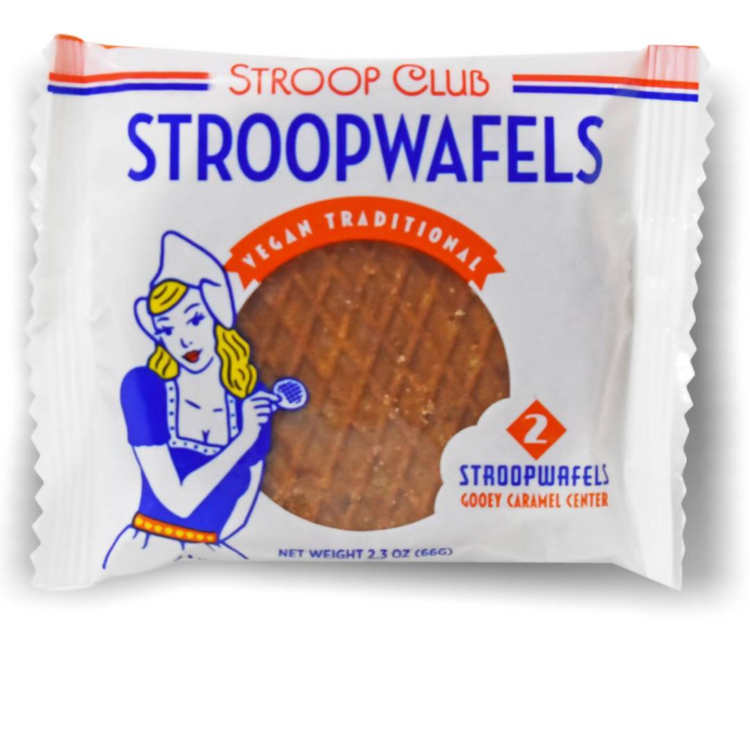 vegan caramel stroopwafel packs (2 pieces) - 12 packs x 2-pieces by farm2me