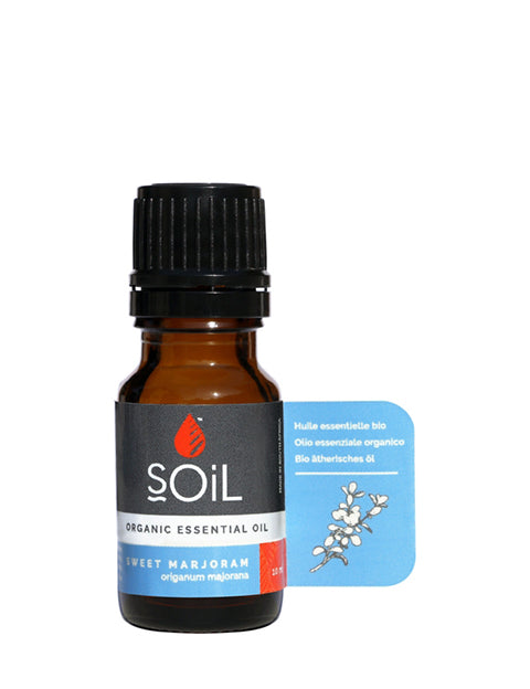 organic marjoram essential oil (origanum marjorana) 10ml by soil organic aromatherapy and skincare