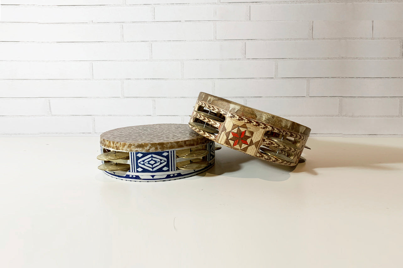 moroccan “riq” traditional tambourine by verve culture