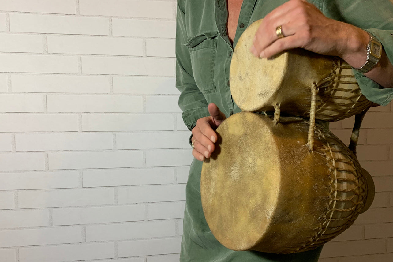 moroccan tam-tam double drum by verve culture