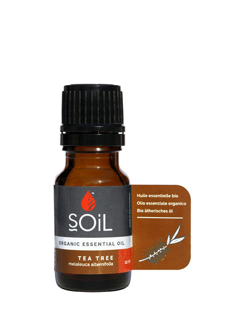 organic tea tree essential oil (melaleuca alternifolia) 10ml by soil organic aromatherapy and skincare