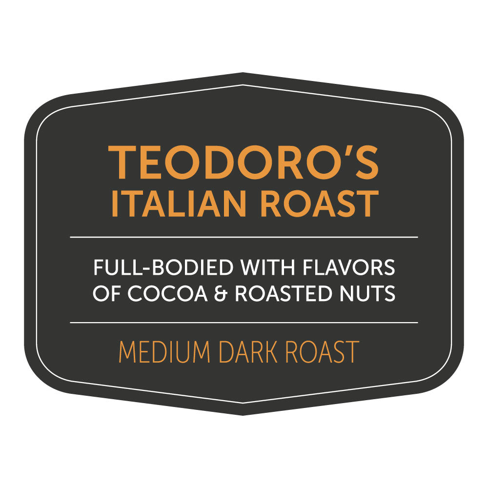 teodoro's italian roast by nossa familia coffee