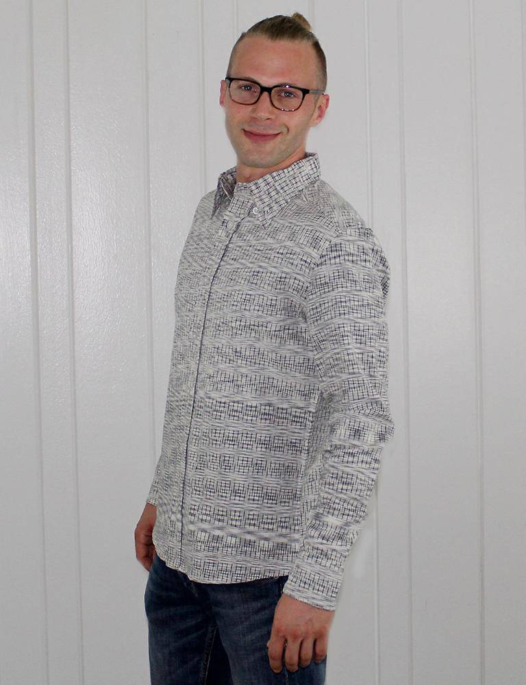 timeless grey men's button down shirt by passion lilie