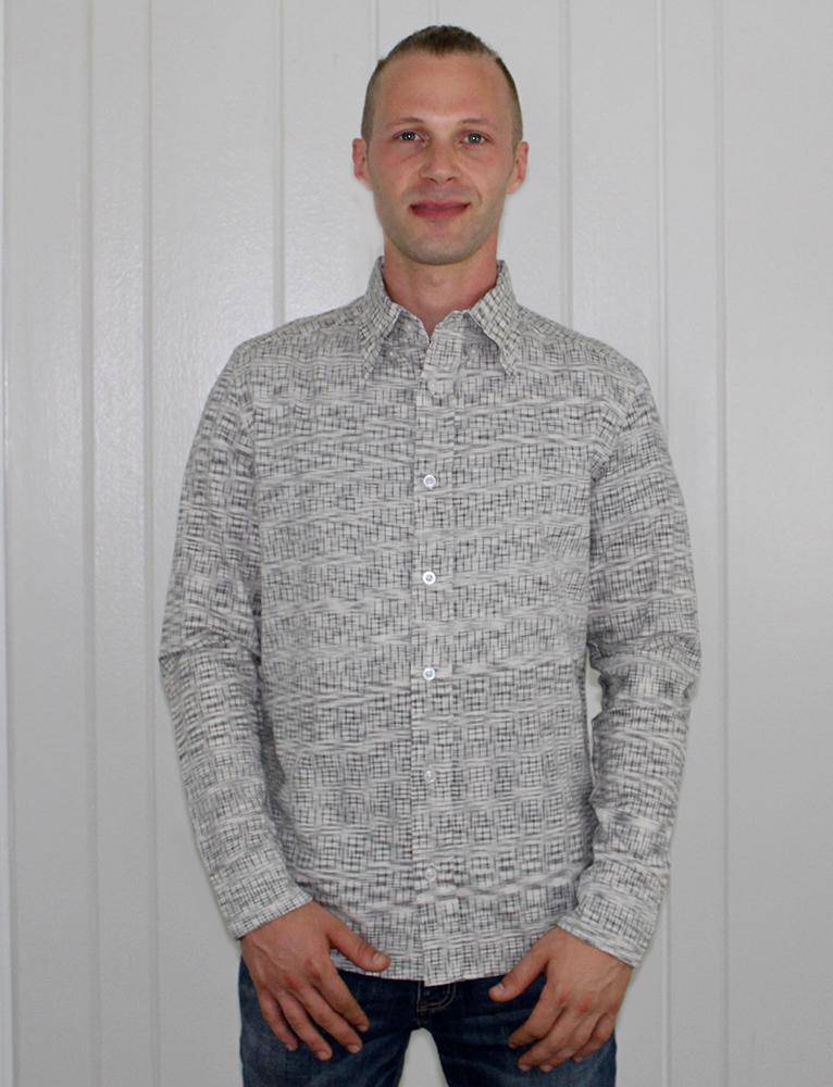 timeless grey men's button down shirt by passion lilie