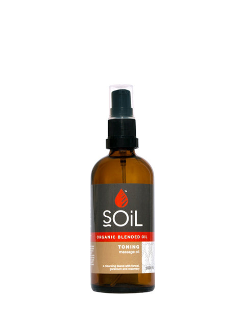 organic toning blended oil 100ml by soil organic aromatherapy and skincare