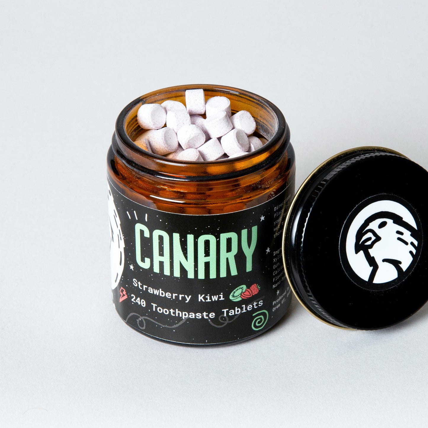 strawberry + kiwi toothpaste tablets by canary