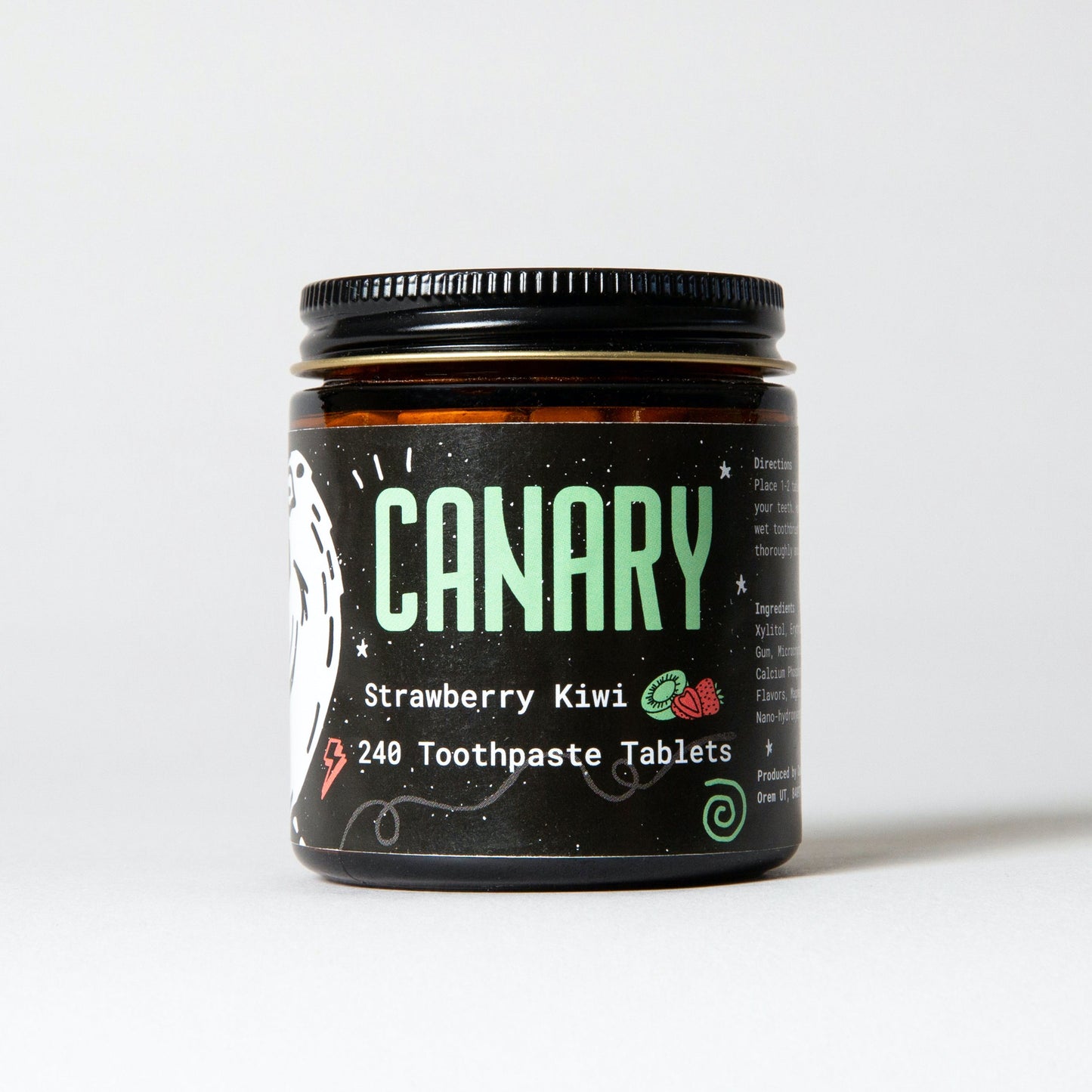 strawberry + kiwi toothpaste tablets by canary