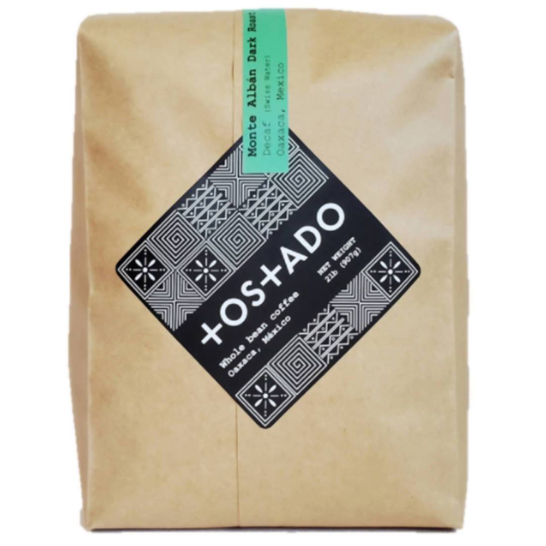 monte alban coffee beans (dark roast), decaf - 1 bag x 5 lb by farm2me