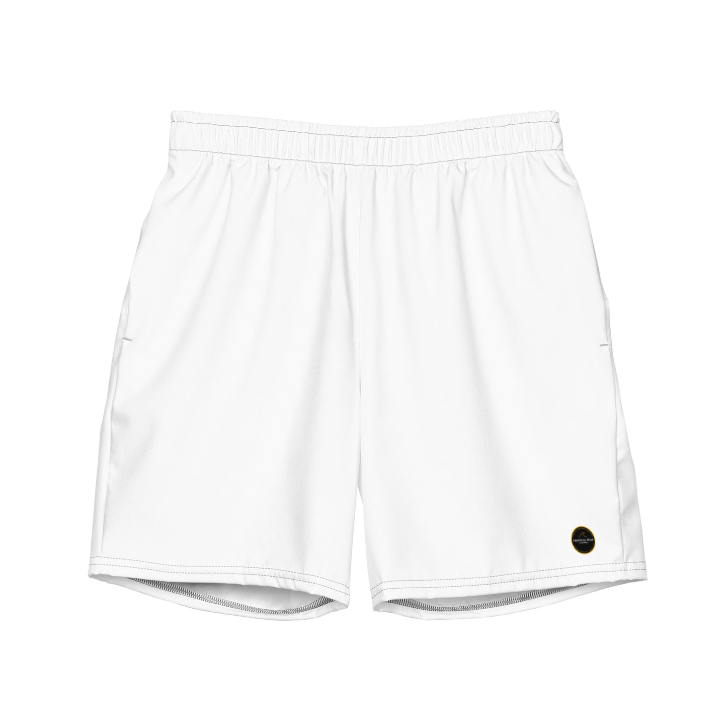 men's white eco board shorts by tropical seas clothing