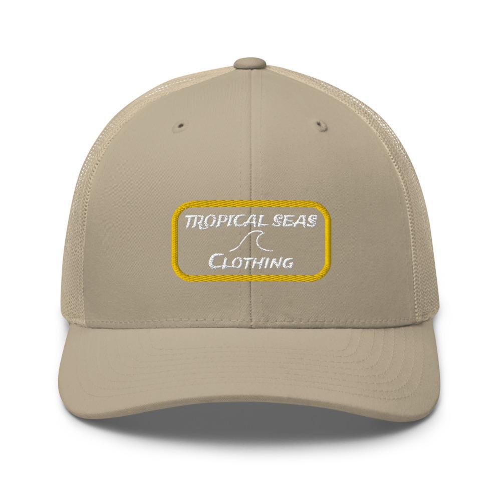 lone fin trucker hat by tropical seas clothing