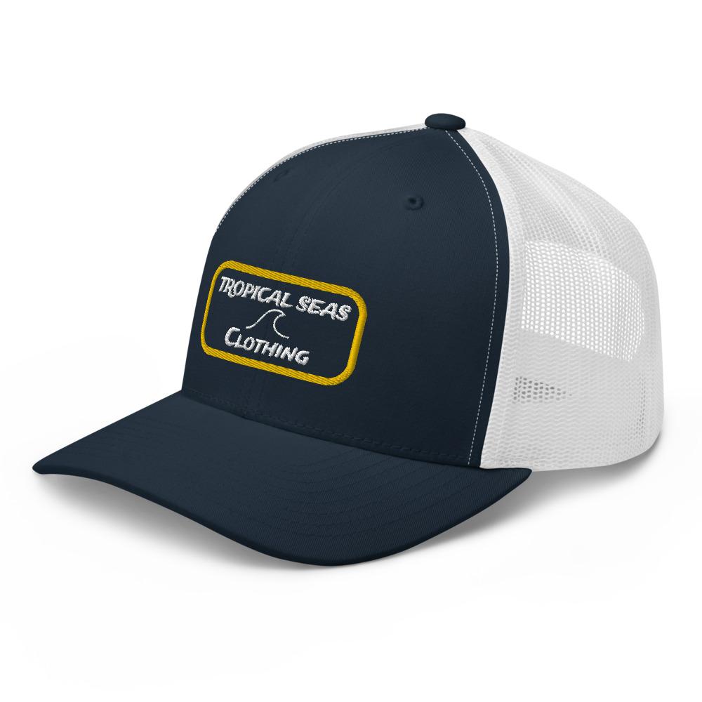 lone fin trucker hat by tropical seas clothing